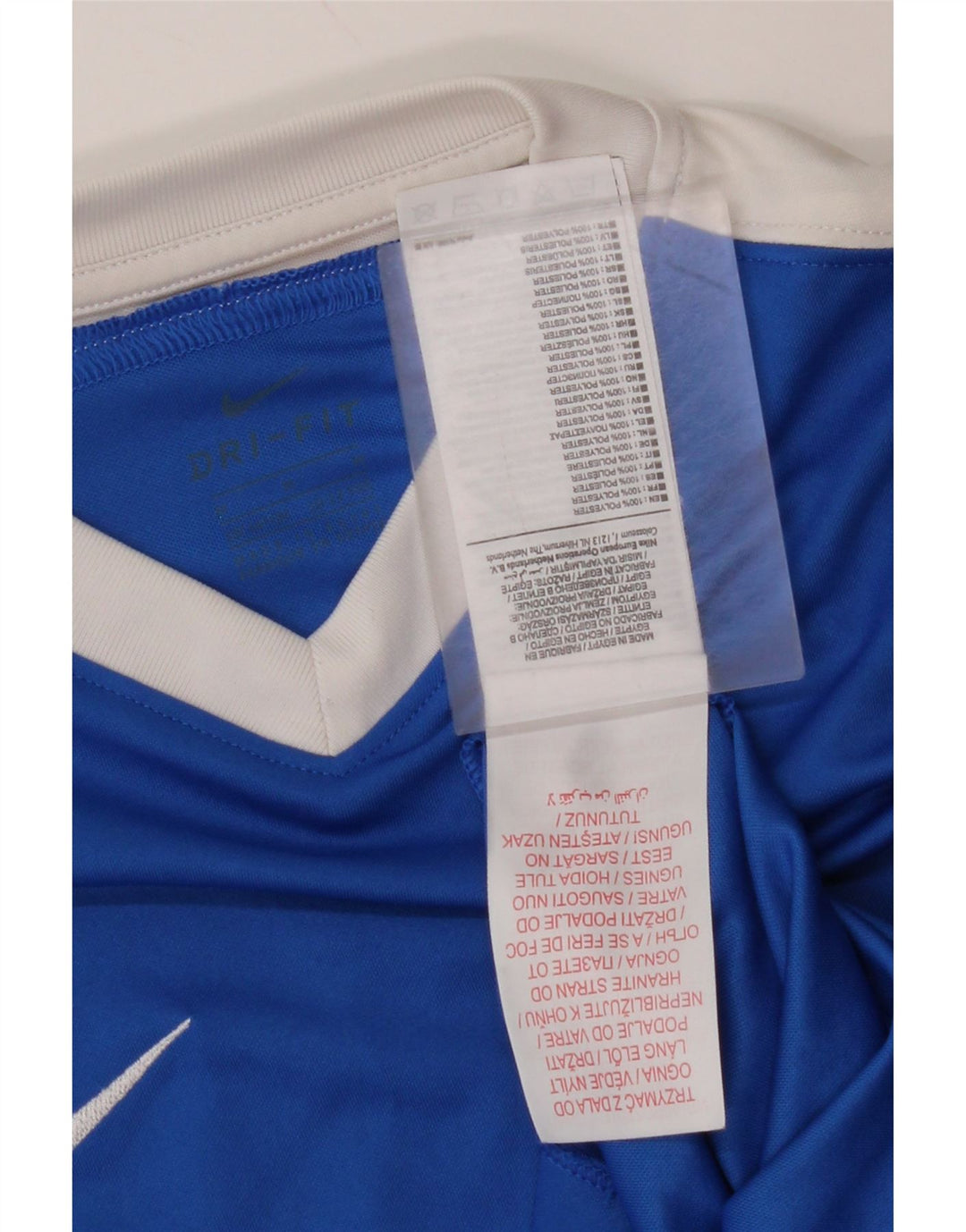 Tricou NIKE Dri Fit pentru băieți Top 10-11 ani albastru mediu colorblock