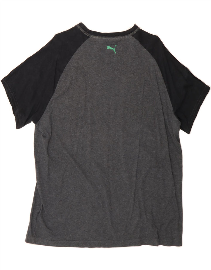 PUMA Mens Graphic T-Shirt Top XL Grey Colourblock Vintage Puma and Second-Hand Puma from Messina Hembry 
