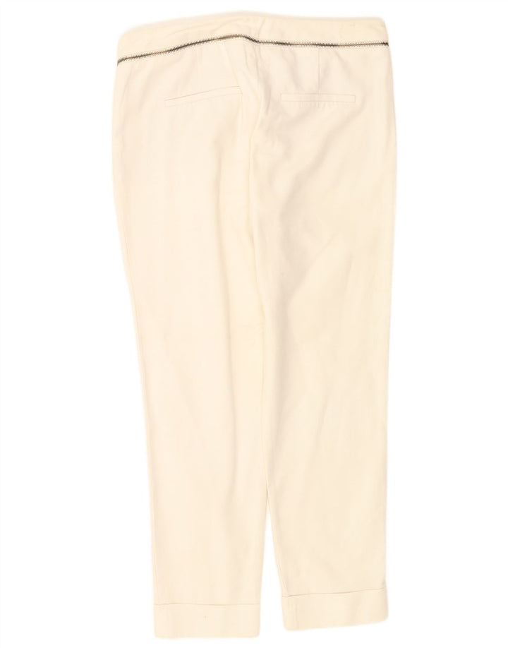 Pantaloni tăiați pentru femei Zara EU 38 Mici L28 L26 Alb