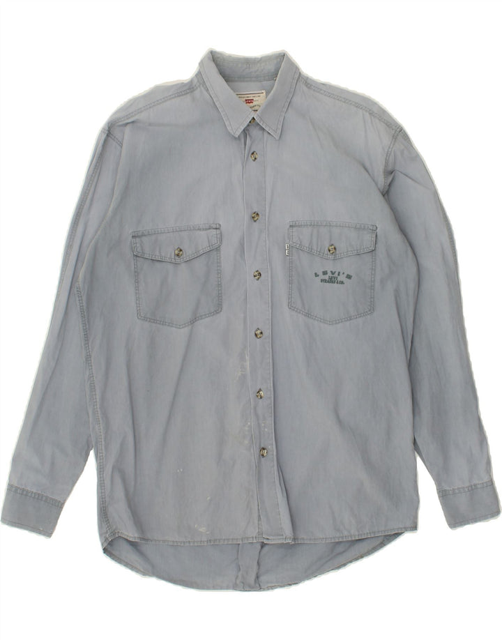 LEVI'S Mens Shirt Large Blue Vintage Levi's and Second-Hand Levi's from Messina Hembry 