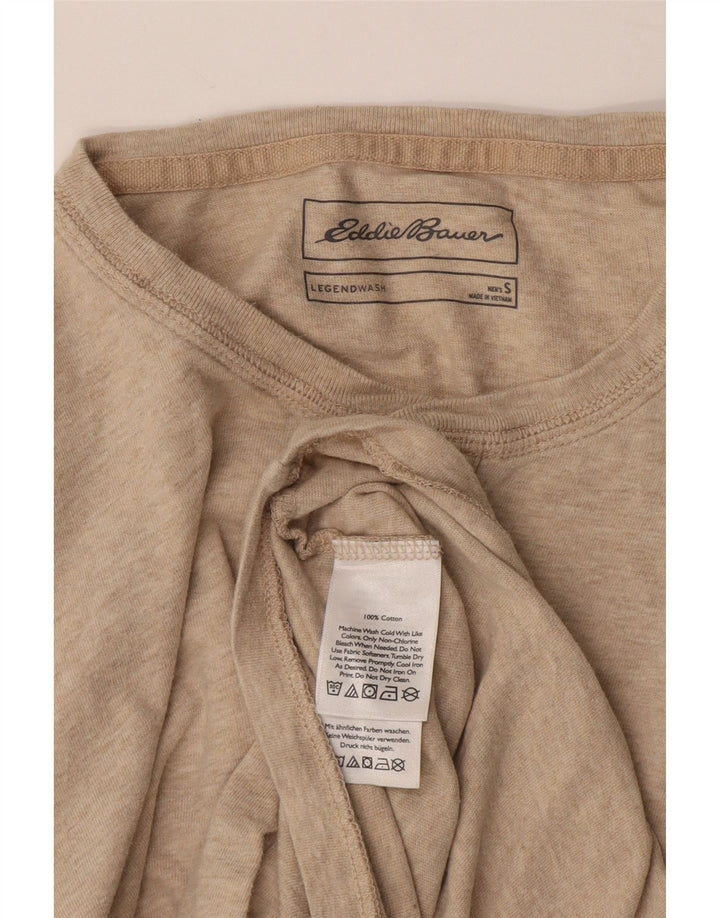 Eddie Bauer Top pentru bărbați cu mânecă lungă din bumbac cu pete bej mic