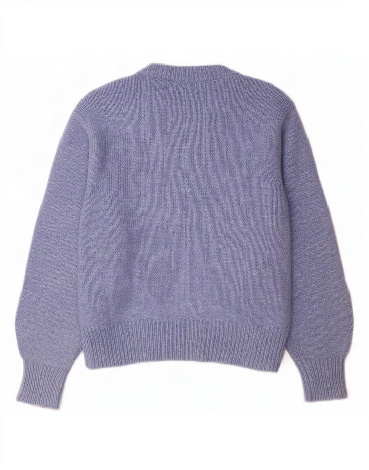 Marks & Spencer Pulover supradimensionat pentru femei cu gâtul rotund, UK 14 Medium Blue