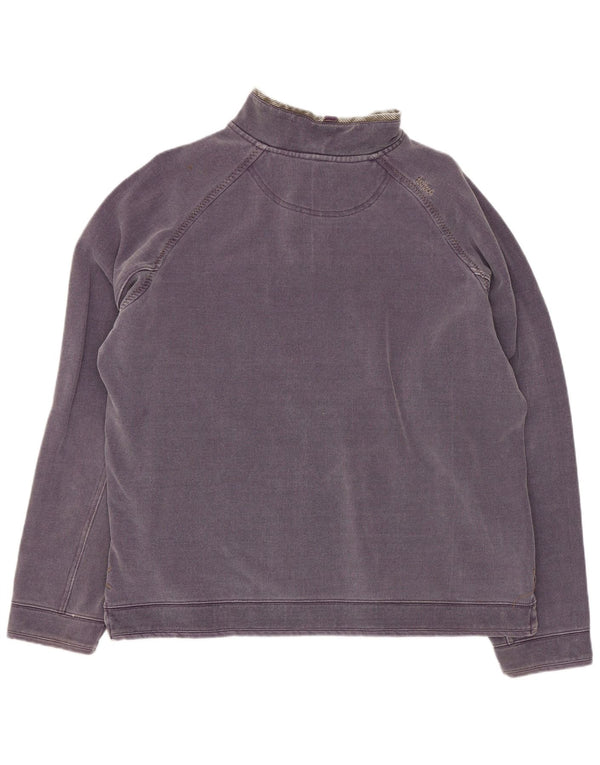 Hanorac pentru bărbați Fat Face, cu fermoar și gât, Jumper Bumbac violet mediu