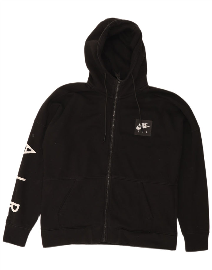 Pulover Nike Graphic Zip pentru bărbați, bumbac mare, negru
