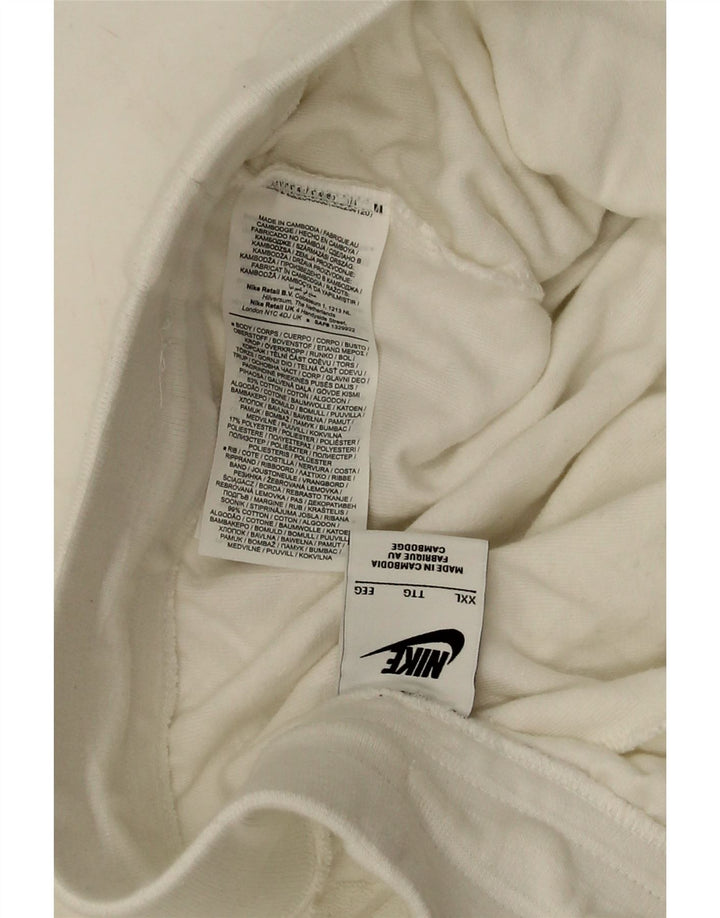Pantaloni de trening Nike pentru bărbați Pantaloni de jogging 2XL, bumbac alb