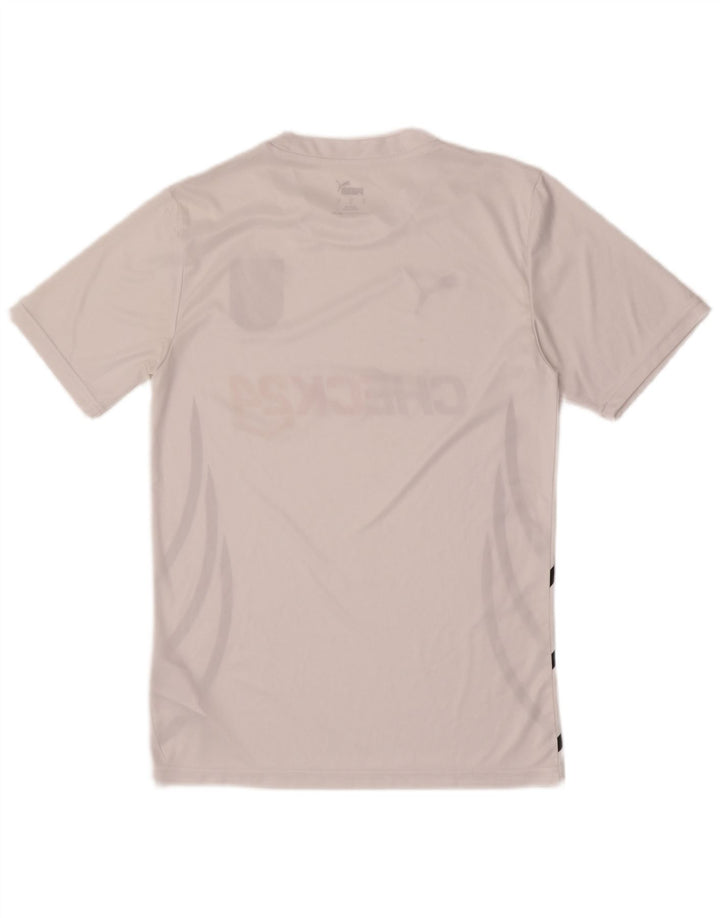 Tricou grafic Puma Deutshland pentru bărbați Top mic, alb, din poliester