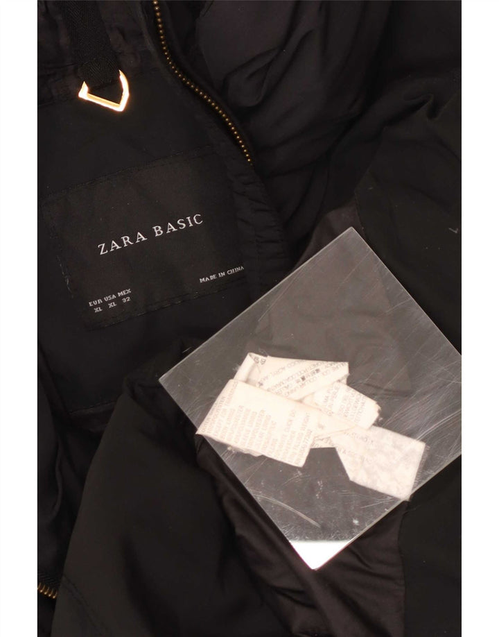 Jachetă căptușită pentru femei Zara UK 18 XL Poliester negru