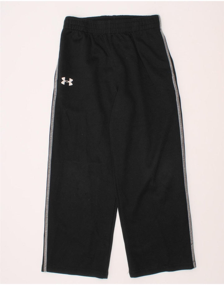Pantaloni de trening grafic Under Armour pentru baieti 5-6 ani poliester negru