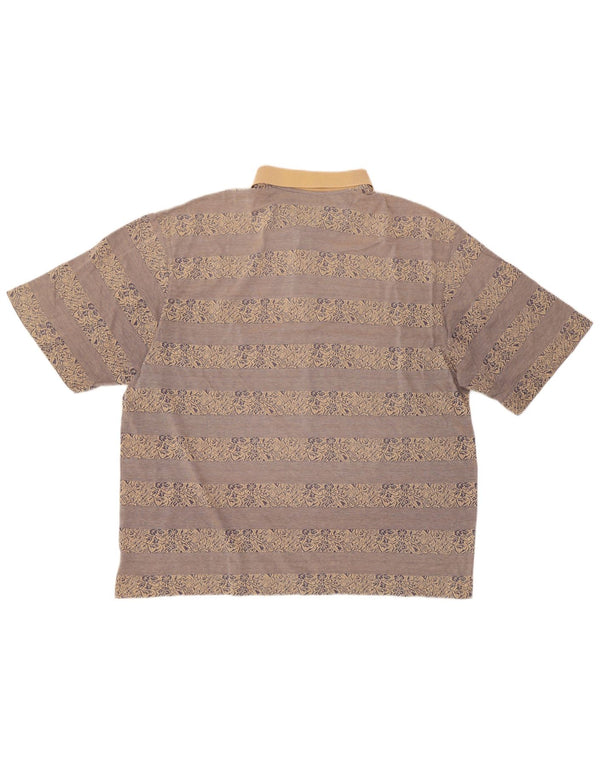 Cămașă polo cu mânecă scurtă pentru bărbați, cu mânecă scurtă, cu formă normală, IT 54 XL, cu dungi gri