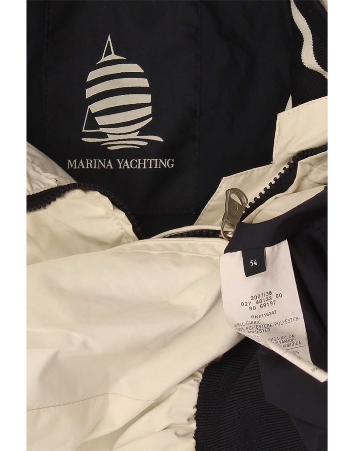 Jachetă bomber pentru bărbați Marina Yachting UK 54 2XL Poliester color bloc alb