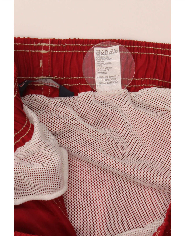 Marks & Spencer Pantaloni scurți de înot pentru bărbați din poliester roșu mare