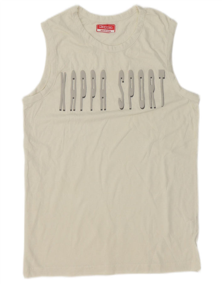 Tricou grafic pentru bărbați Kappa Top Medium White Bumbac
