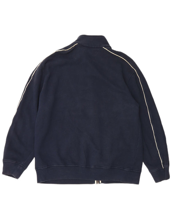 Jachetă de trening grafică Tommy Hilfiger pentru bărbați XL, bumbac bleumarin