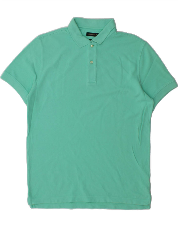 MASSIMO DUTTI Mens Polo Shirt Medium Turquoise Cotton Vintage Massimo Dutti and Second-Hand Massimo Dutti from Messina Hembry 