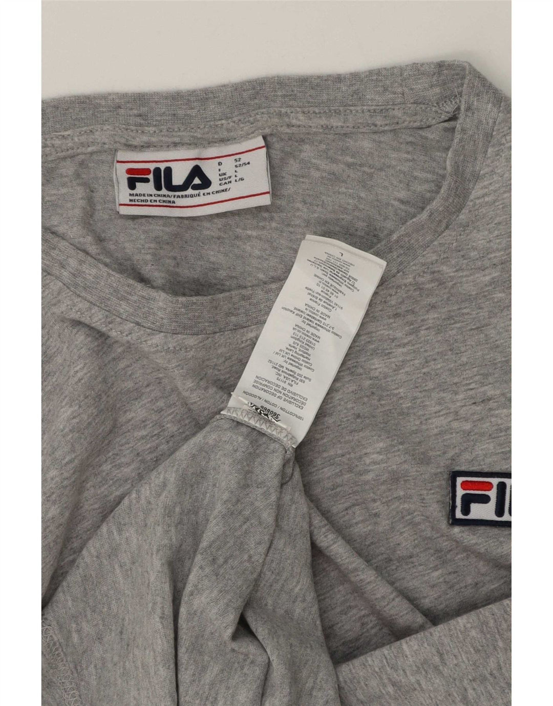 Tricou pentru bărbați Fila Top mare, gri bumbac cu pete