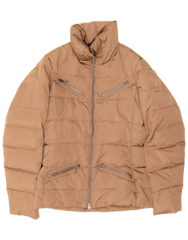 Jachetă căptușită supradimensionată pentru femei Geox Respira UK 8 Small Bej Poliester