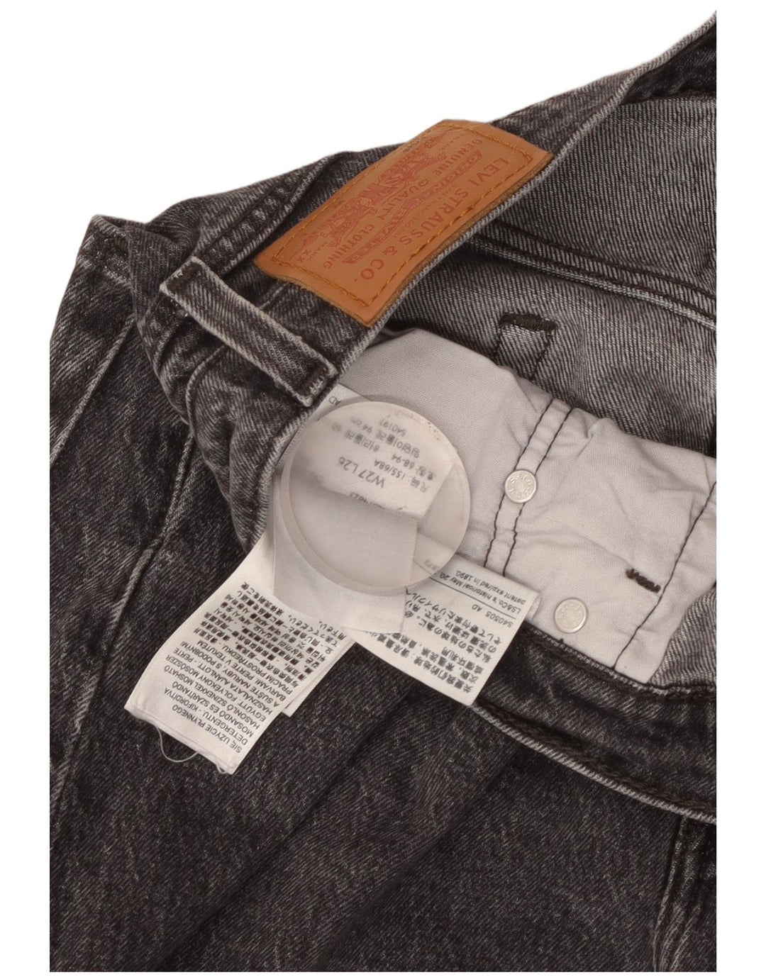 Blugi drepti 501 pentru femei Levi's W27 L26 bumbac gri