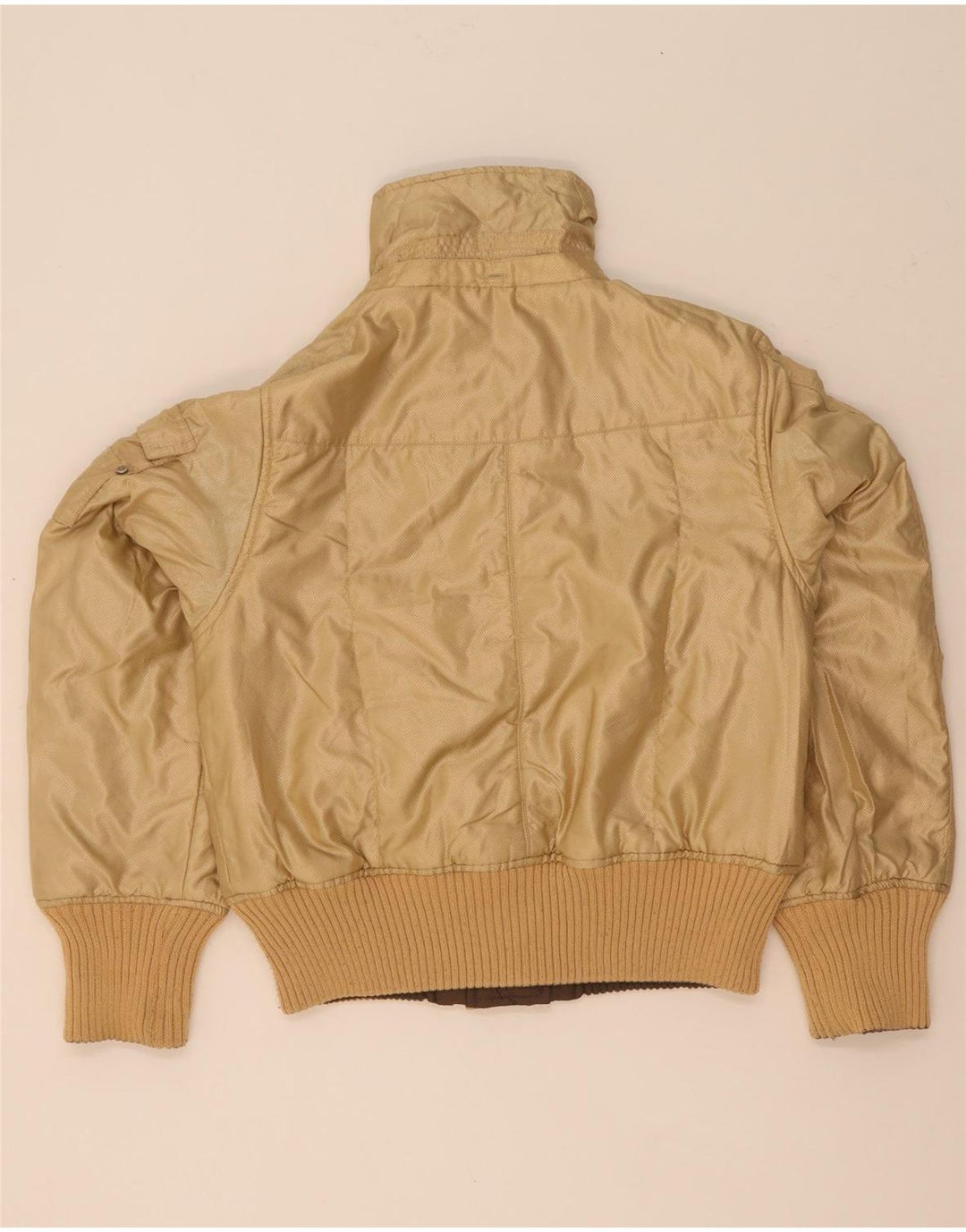 Jachetă căptușită reversibilă pentru femei Vintage EU 42 Poliester maro mare
