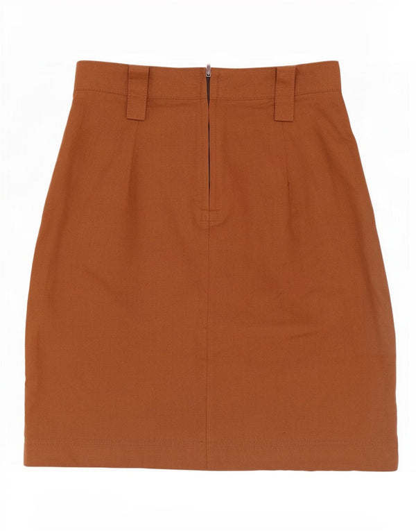 Fusta creion Vintage pentru femei IT 42 Medium W26 Maro Bumbac
