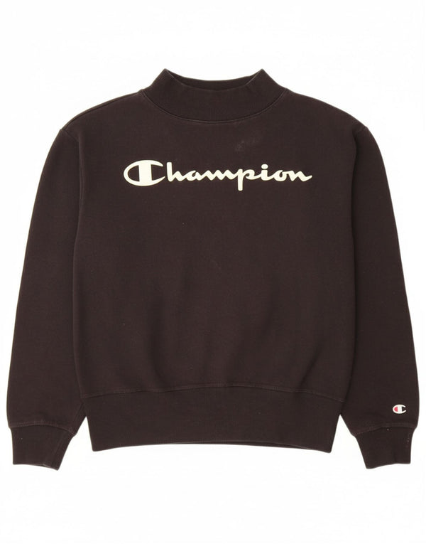 CHAMPION Fete Pulover Grafic Pulover 11-12 Ani Mare Bumbac Negru