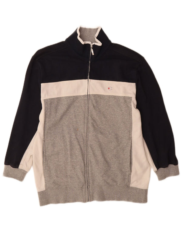 Jachetă de top pentru trening Champion pentru femei UK 16, mare, gri din bumbac color bloc