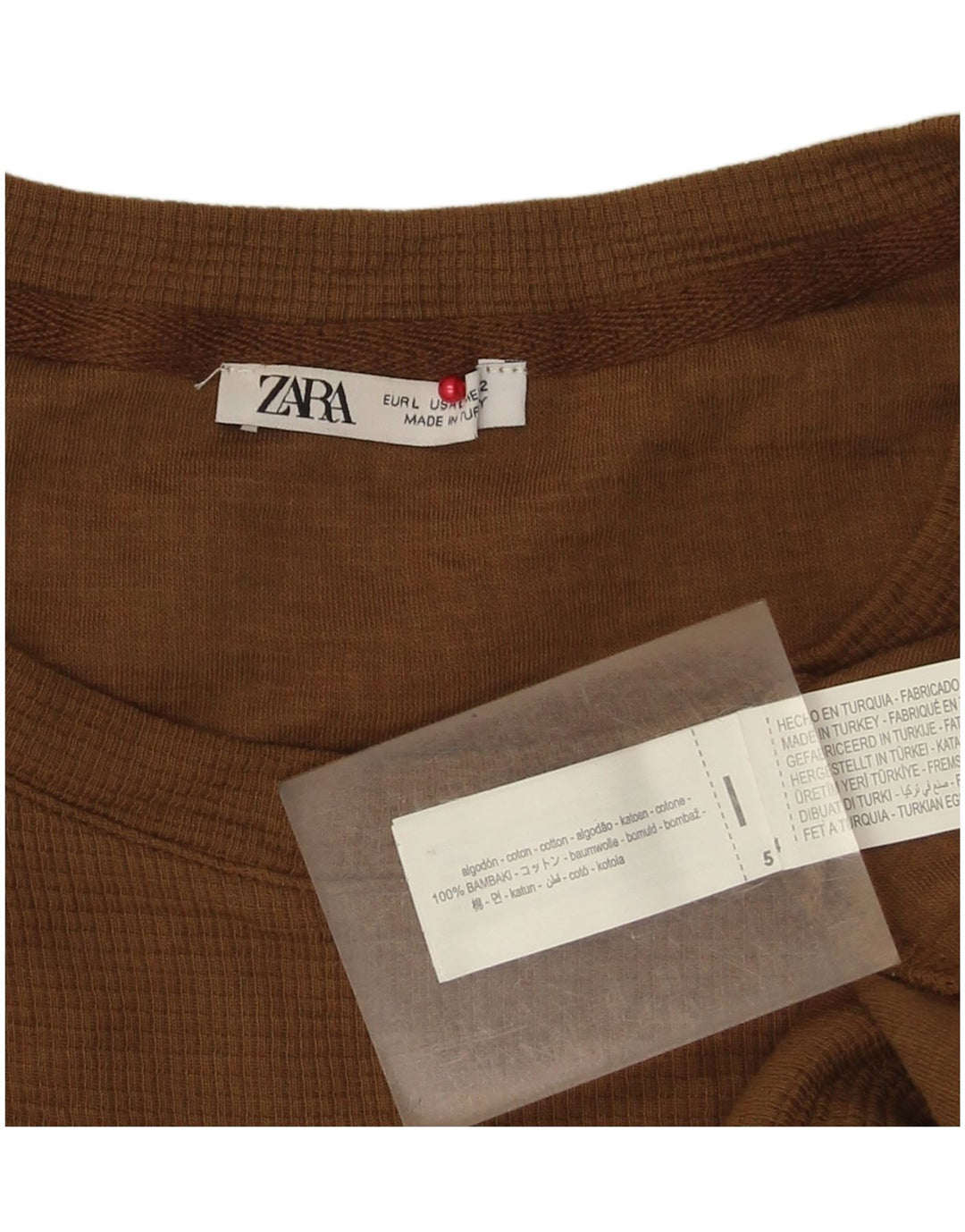 Tricou Bărbați Zara Top Mare Bej Bumbac