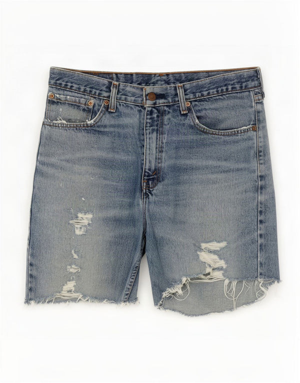 Pantaloni scurți Levi's 751 Distressed Denim W34 Large Blue