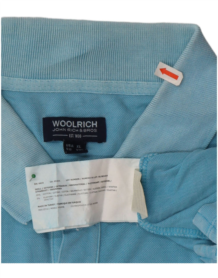 Tricou polo pentru bărbați Woolrich 2XL, bumbac albastru
