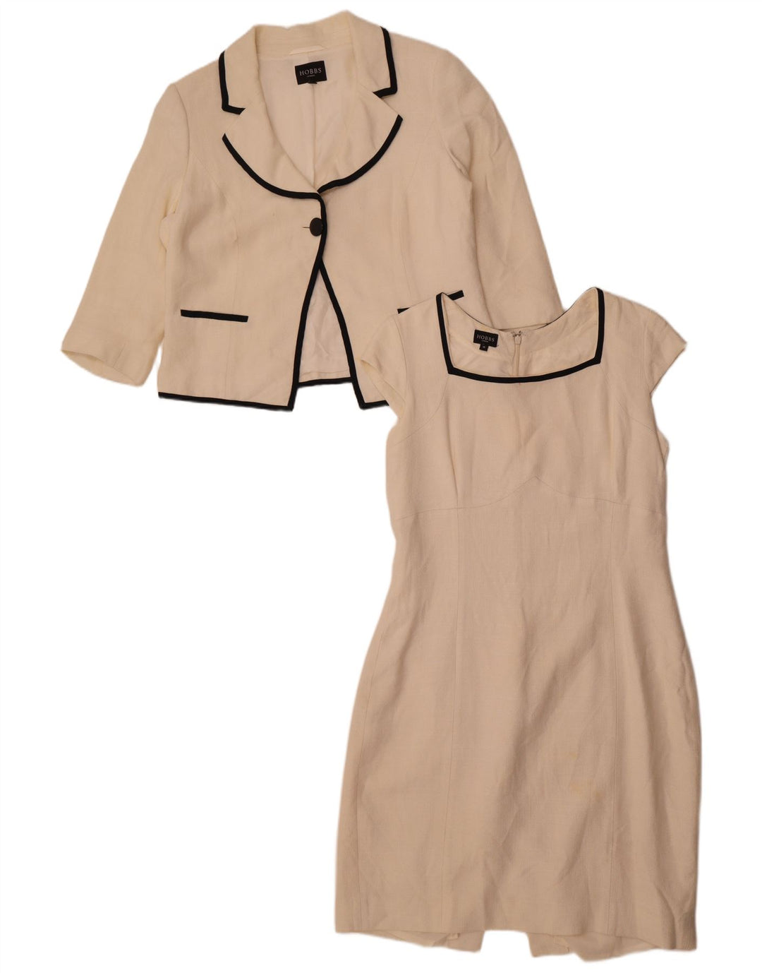 Set de 2 piese Hobbs pentru femei, mânecă 3/4, UK 16, mare, viscoză, albă