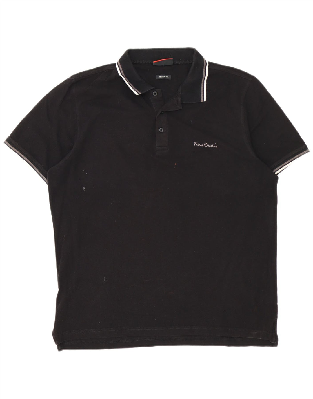 Cămașă polo obișnuită pentru bărbați Pierre Cardin XL bumbac negru