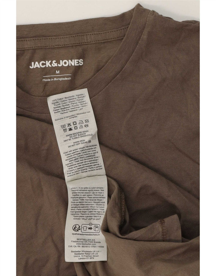 Tricou Jack & Jones pentru bărbați Top din bumbac maro mediu