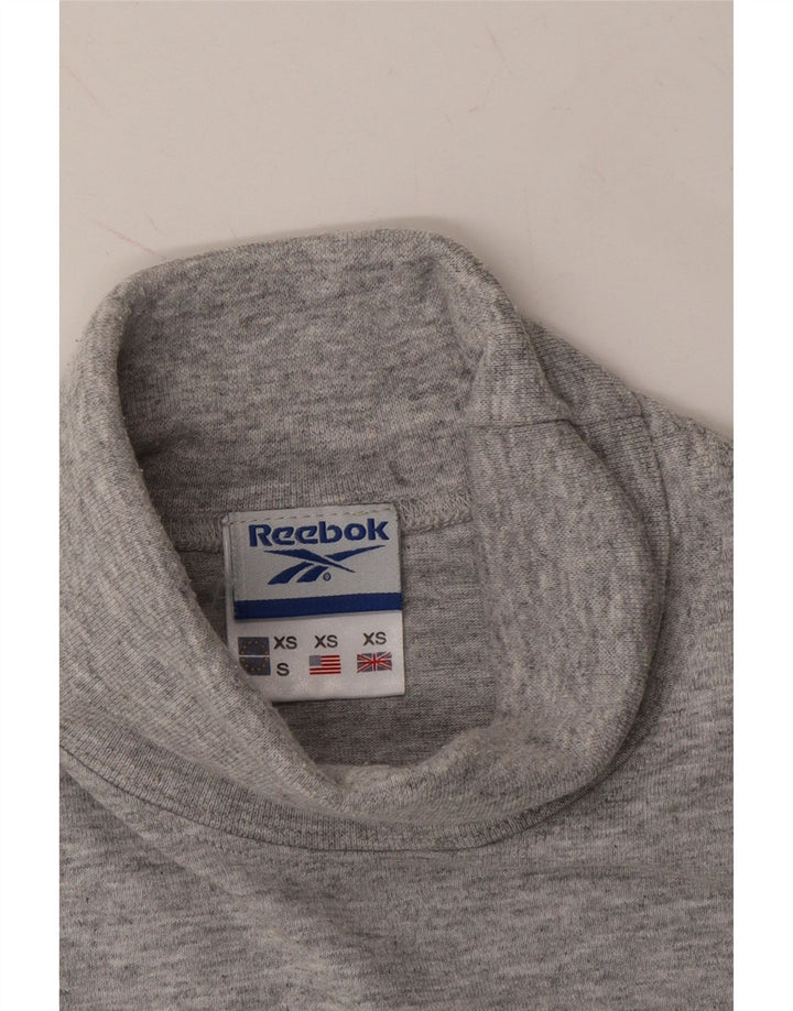 REEBOK Mens Roll Neck Jumper Sweater Small Grey Cotton Vintage Reebok and Second-Hand Reebok from Messina Hembry 
