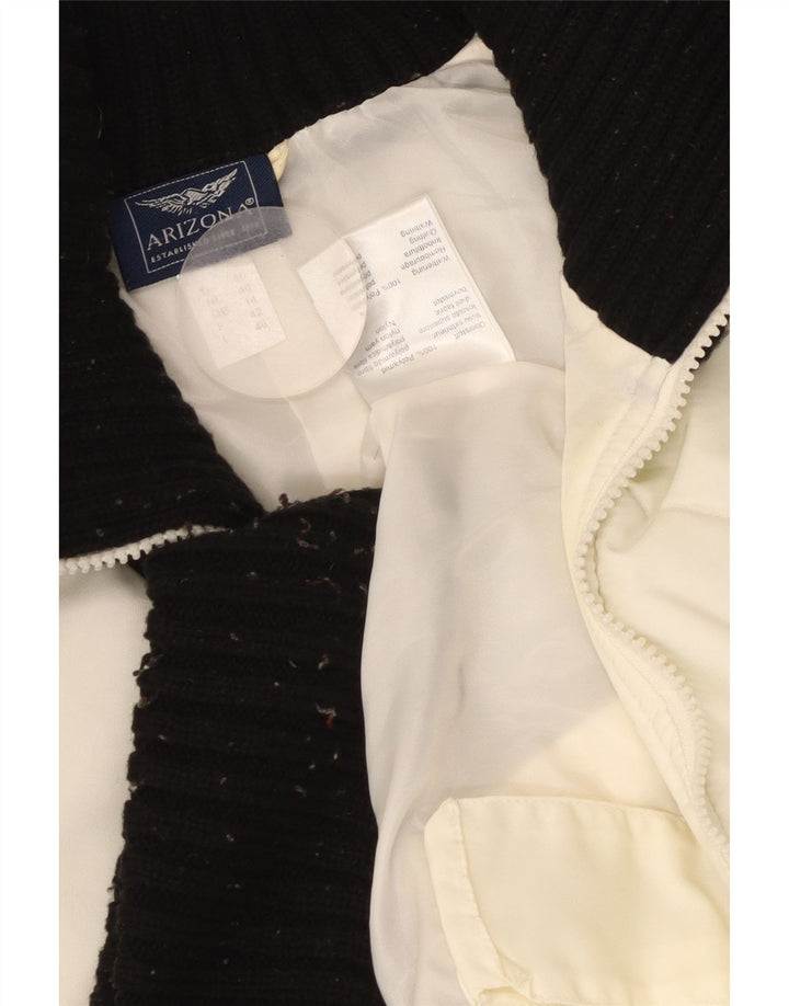 Jachetă căptușită pentru femei ARIZONA UK 14, mare, alb, poliamidă bloc de culoare