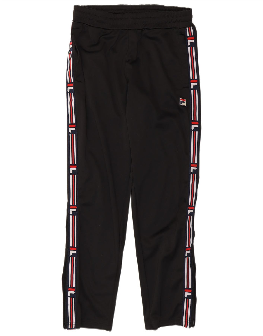 Pantaloni de trening Fila Graphic pentru bărbați, poliester negru mic