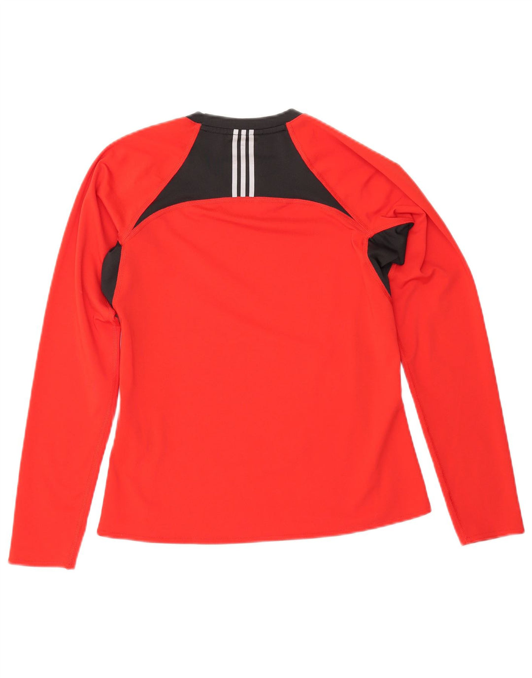 ADIDAS Climacool Top cu mânecă lungă pentru femei UK 12 Medium Red Colorblock