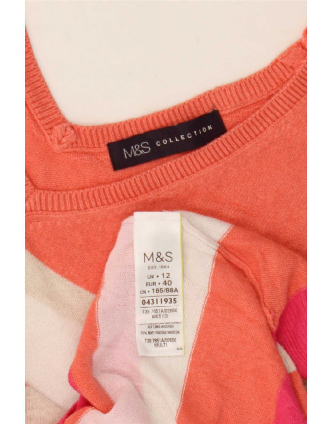 Pulover pentru femei Marks & Spencer cu decolteu în V UK 12 Medium Multicolor