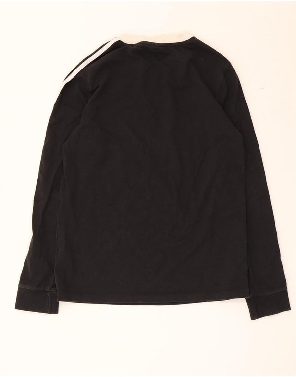 Adidas pentru femei Top cu mânecă lungă UK 12 Medium Black Bumbac