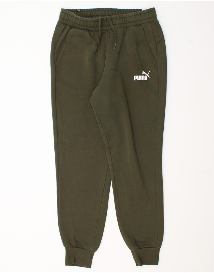 Pantaloni de trening Puma pentru bărbați Joggeri, bumbac mediu kaki