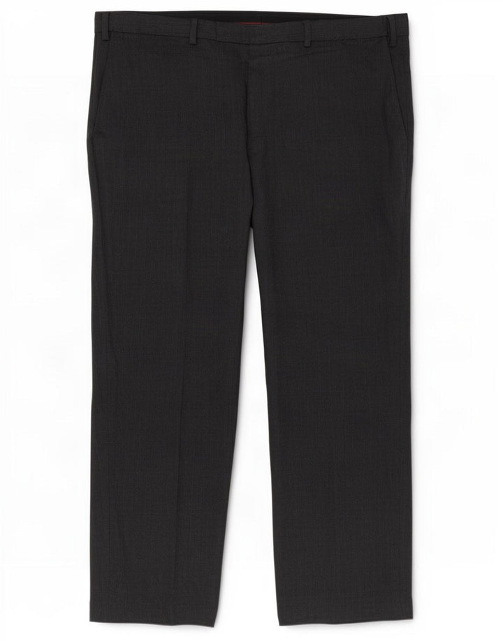 Pantaloni casual pentru bărbați Marks & Spencer, cu croiala normală, L42 L29, poliester gri