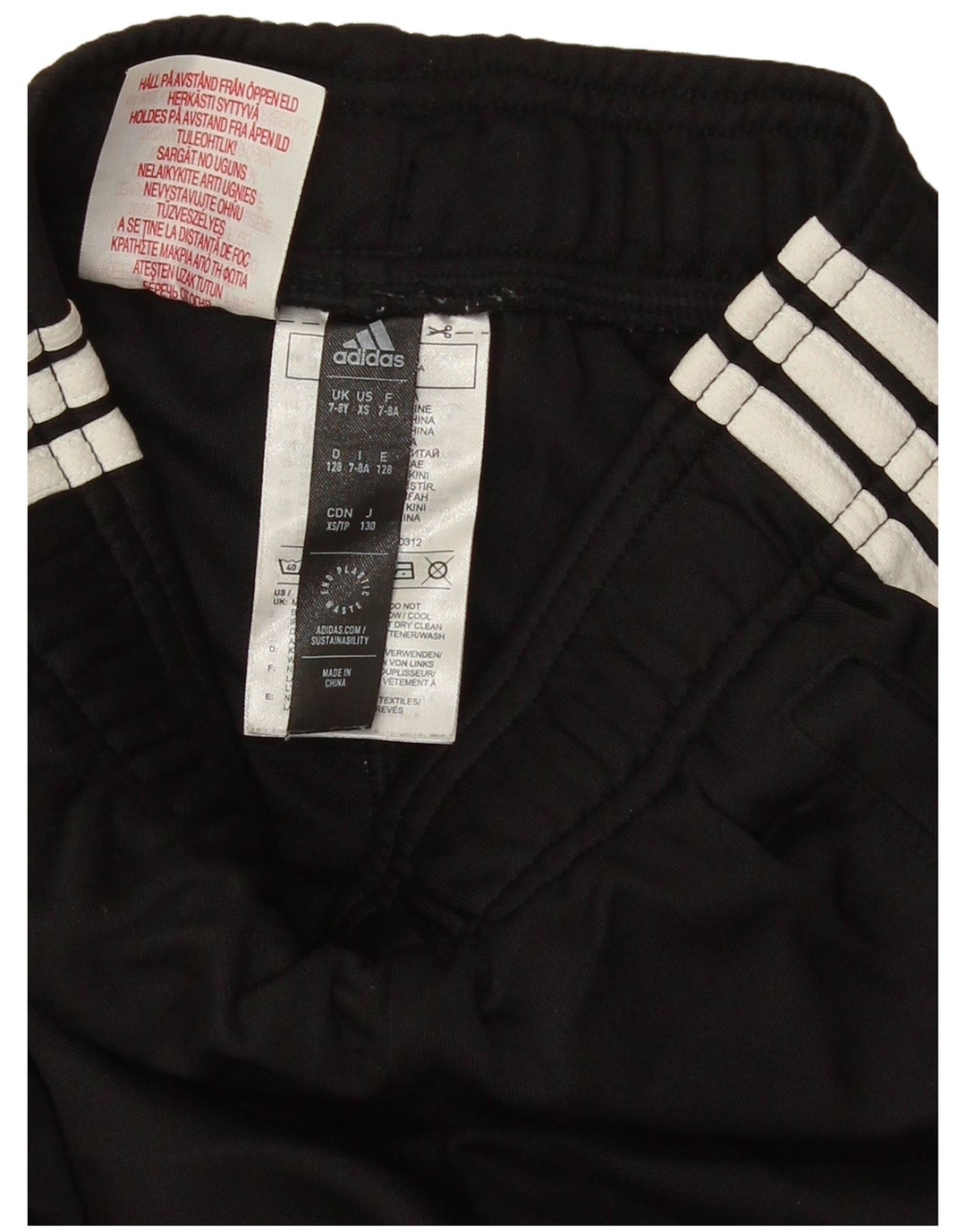 Pantaloni scurți sport pentru băieți Adidas 7-8 ani poliester negru