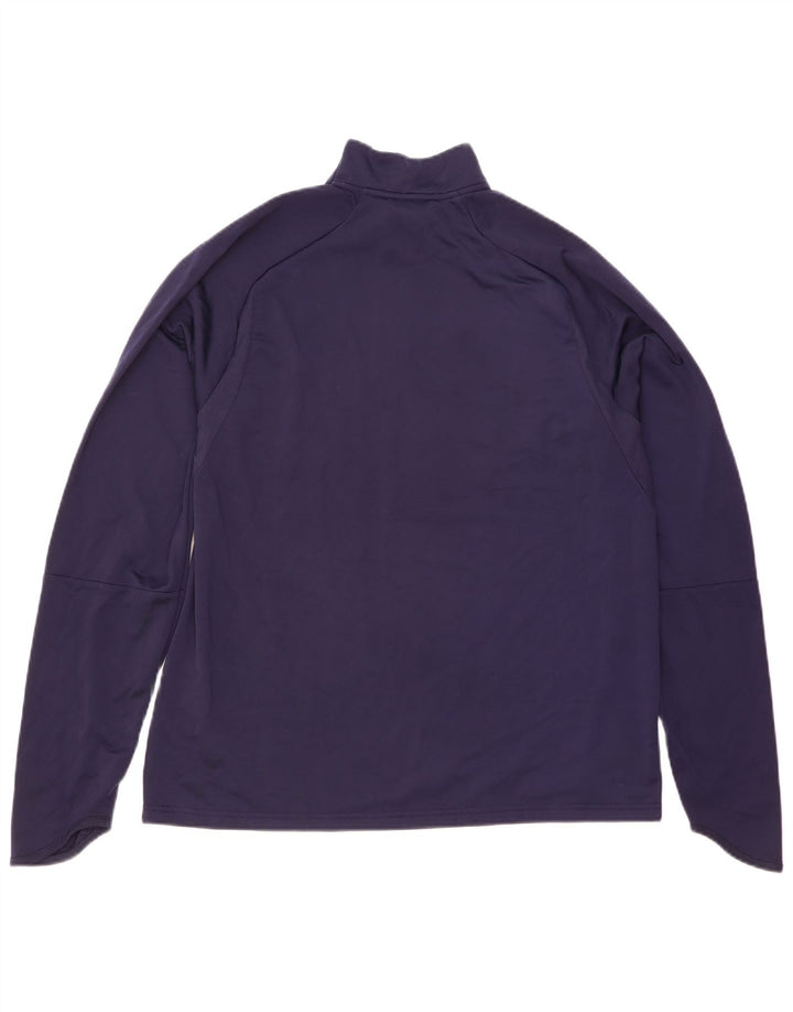 Top de trening Puma pentru bărbați, cu fermoar și gât, XL, poliester bleumarin