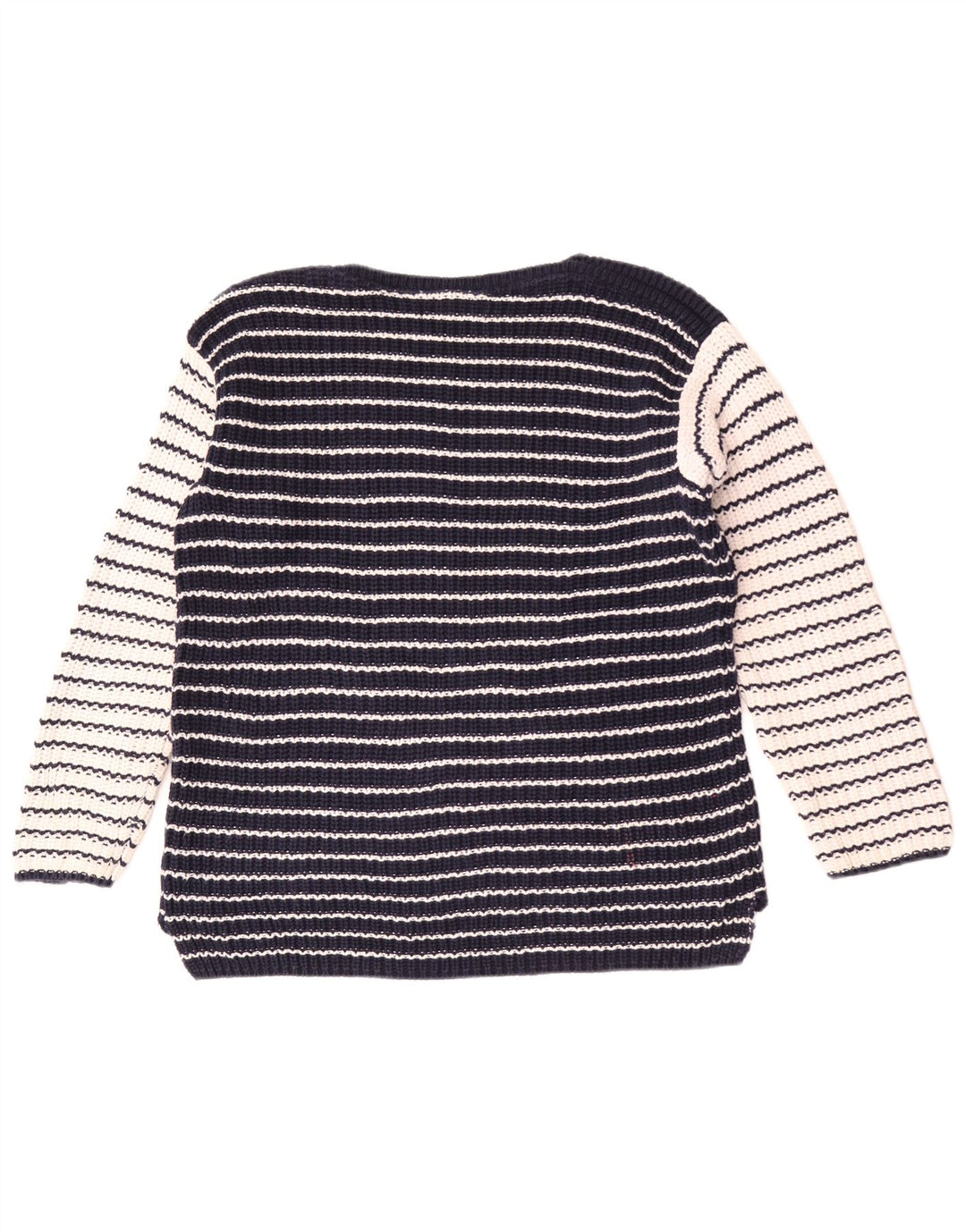 Marks & Spencer Womens Boat Neck Jumper Sweater UK 14 Medium Navy Blue