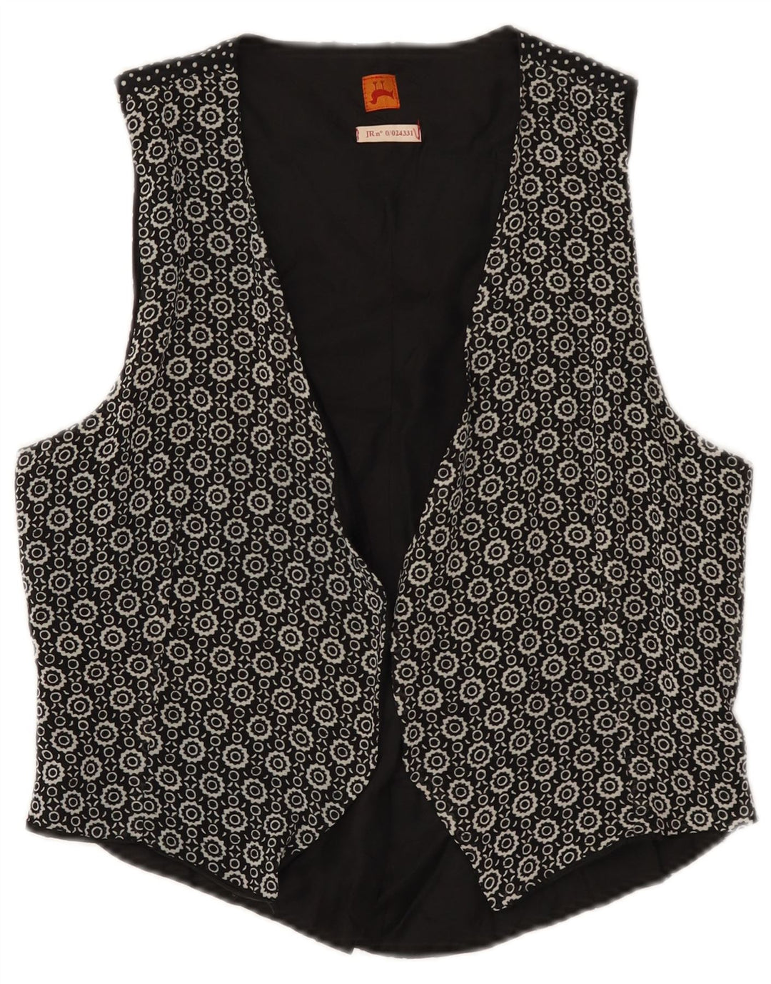Vestă vintage de damă IT 46 mare neagră geometrică