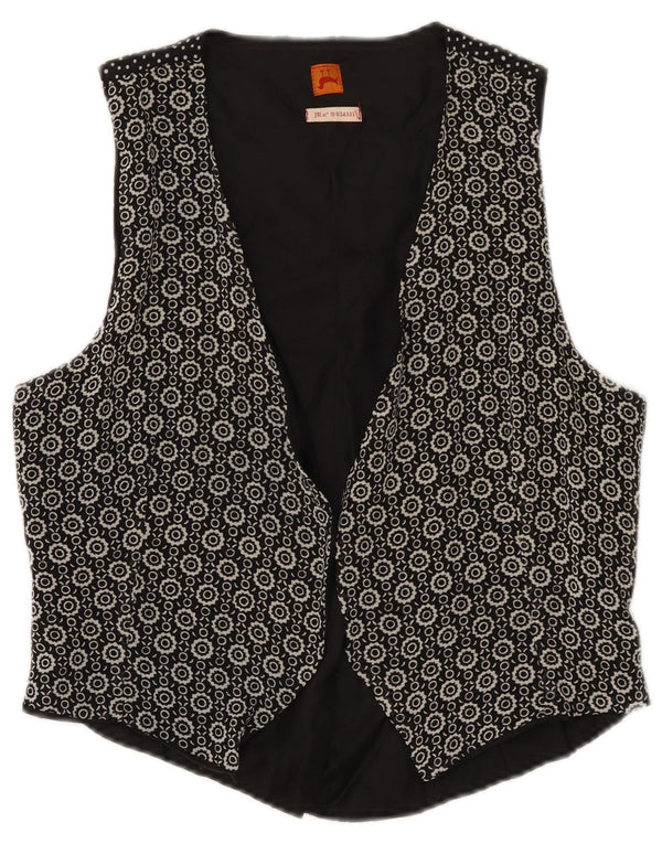 Vestă vintage de damă IT 46 mare neagră geometrică