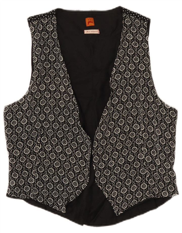 Vestă vintage de damă IT 46 mare neagră geometrică