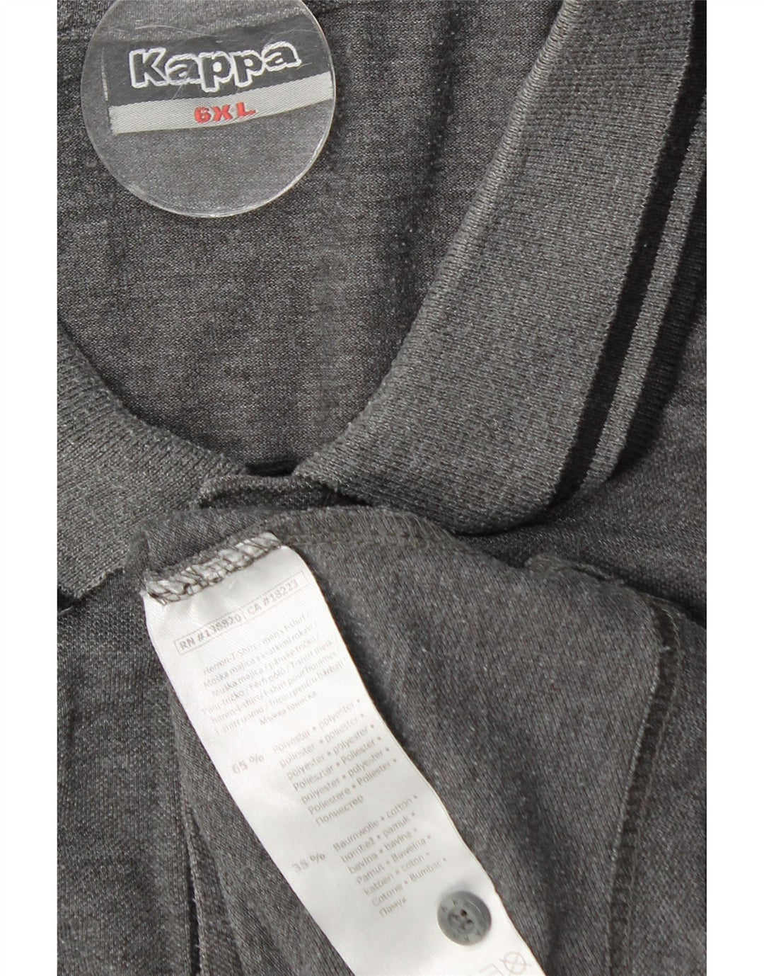 Cămașă polo pentru bărbați KAPPA 6XL poliester gri