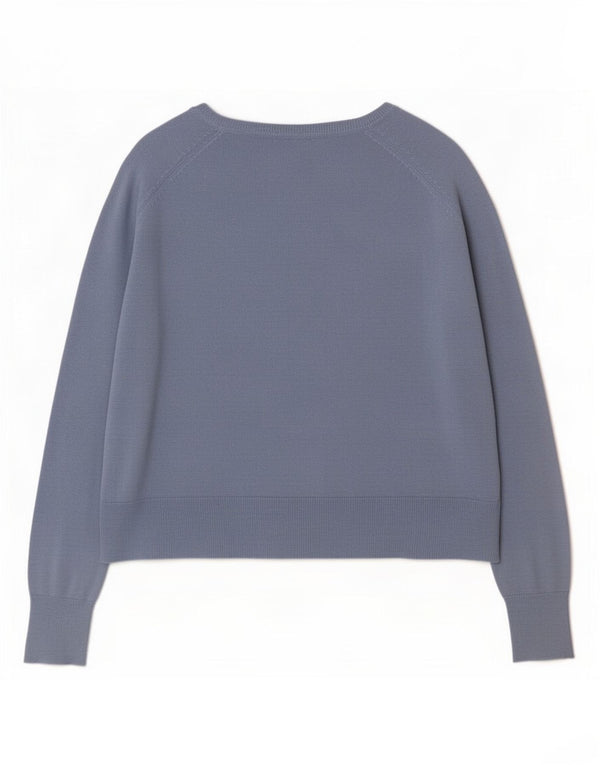 Pulover supradimensionat pentru femei Zara, cu gât de barcă, UK 10 Small Blue Viscose