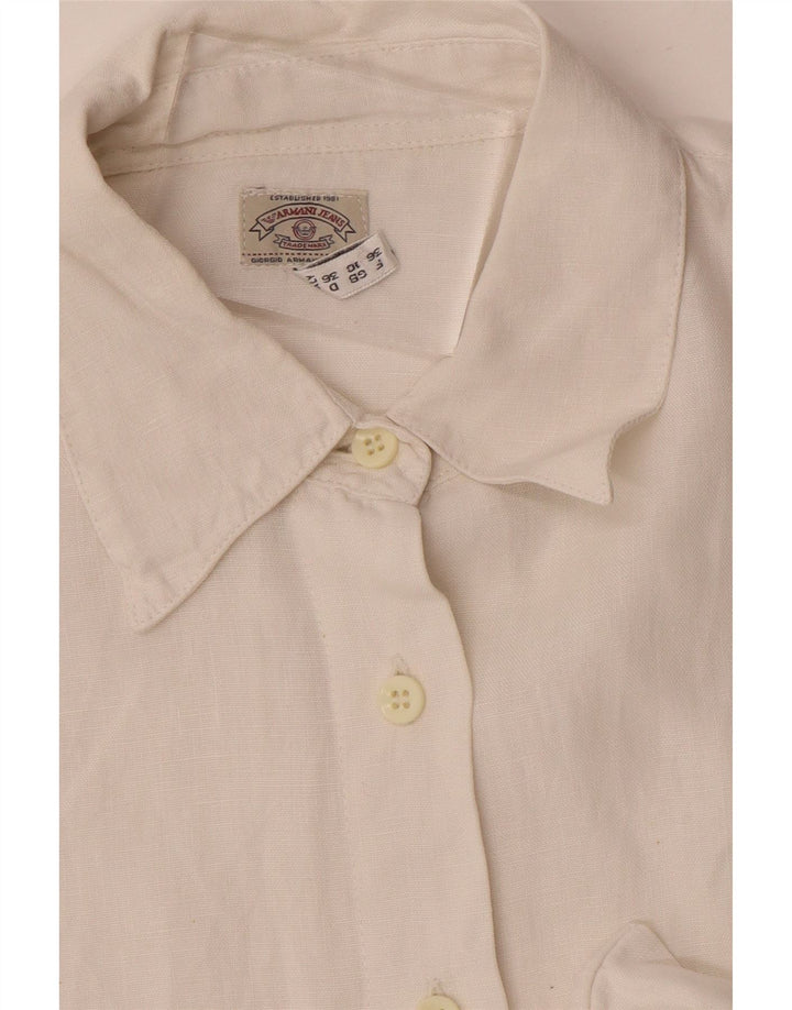 Cămașă supradimensionată pentru femei Armani Jeans UK 10 Small White
