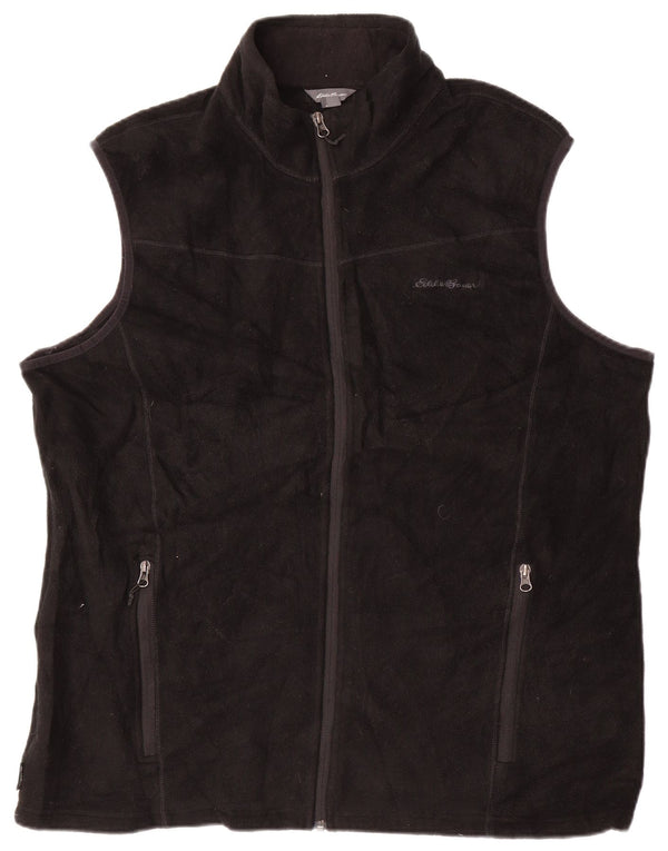EDDIE BAUER Bărbați Tall Liner Fleece Gilet UK 42 XL Poliester negru