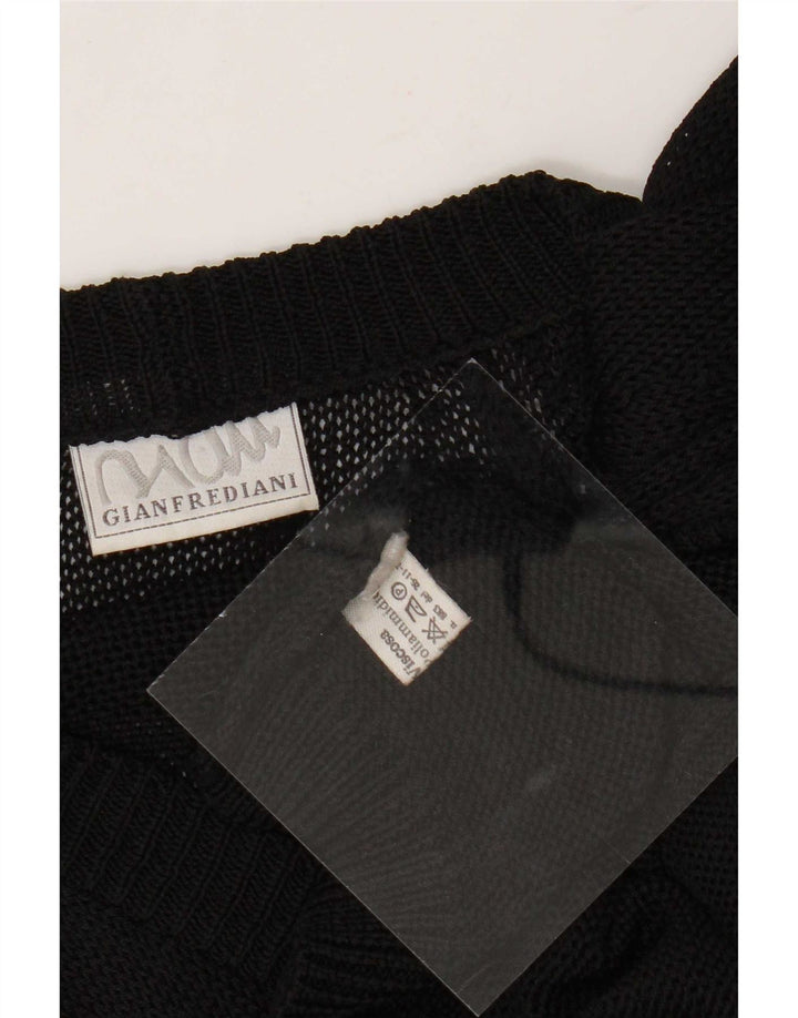 Pulover cardigan cu paragate Gianfrediani pentru femei UK 14 Medium Black Viscose